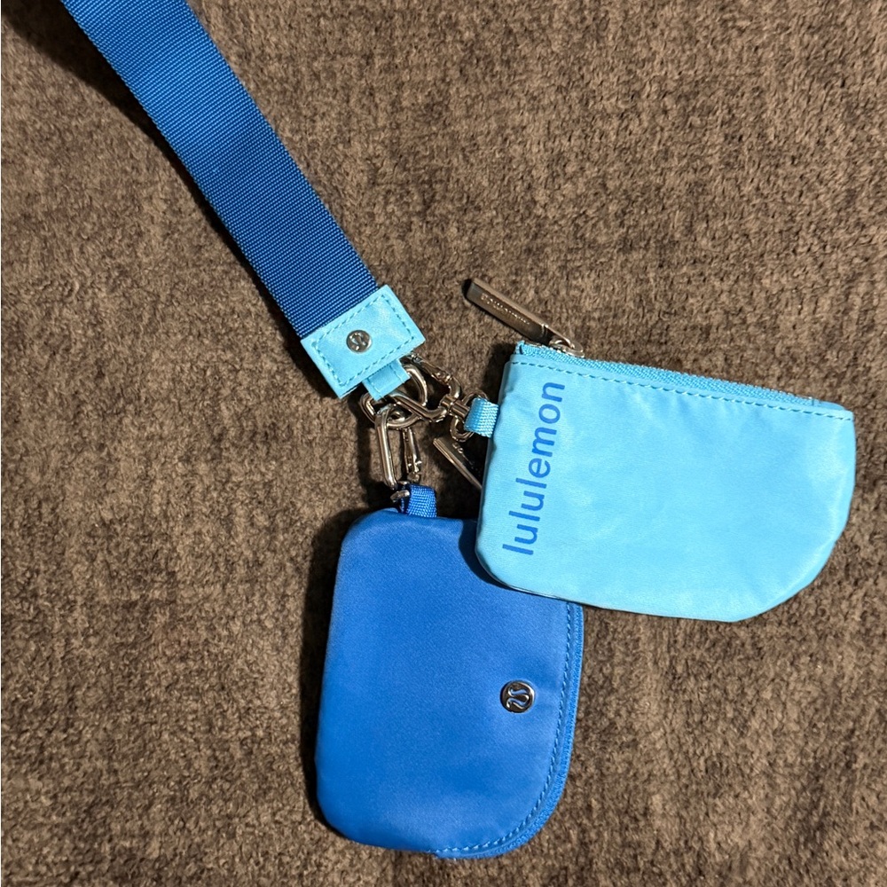 Lululemon Blue Dual Pouch Wristlet
